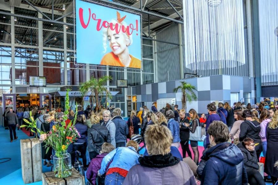 vrouw beurs
